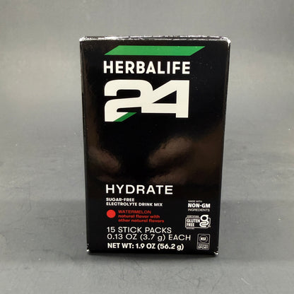 Herbalife 24 Hydrate Electrolyte Drink Mix - Watermelon - 15 stick packs / EXP: Apr / 2028