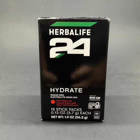 Herbalife 24 Hydrate Electrolyte Drink Mix - Watermelon - 15 stick packs / EXP: Apr / 2028