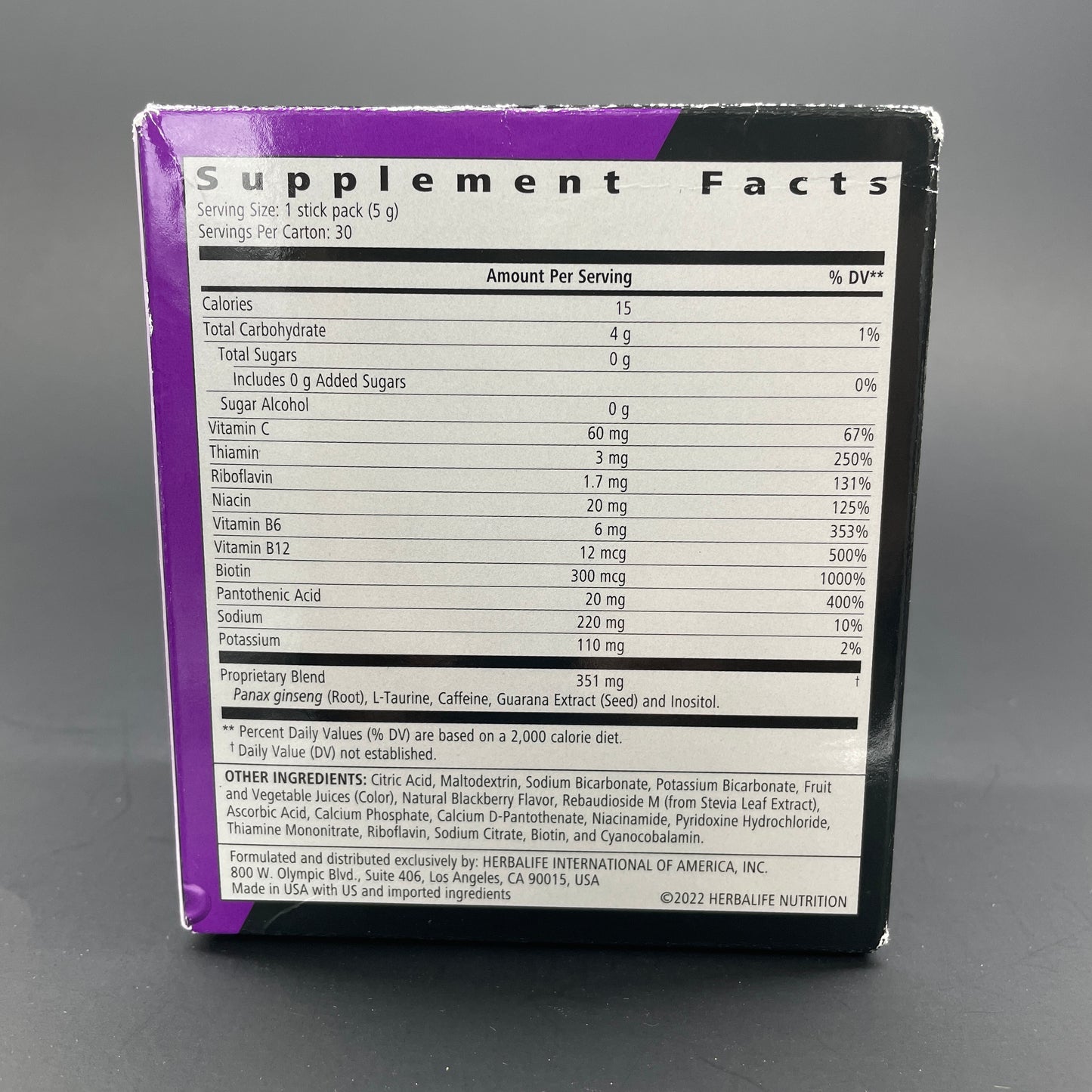 Herbalife24 Liftoff  – Pineapple Push, Blackberry Spark packets (30 packets per box)