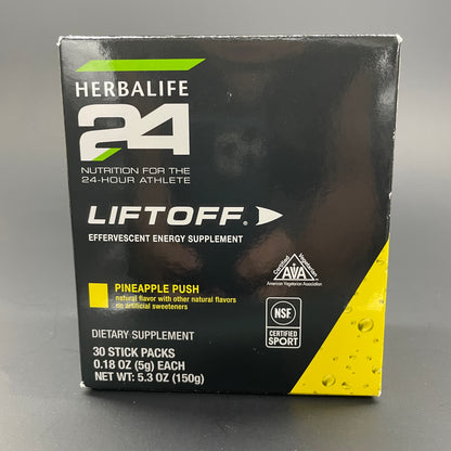 Herbalife24 Liftoff  – Pineapple Push, Blackberry Spark packets (30 packets per box)