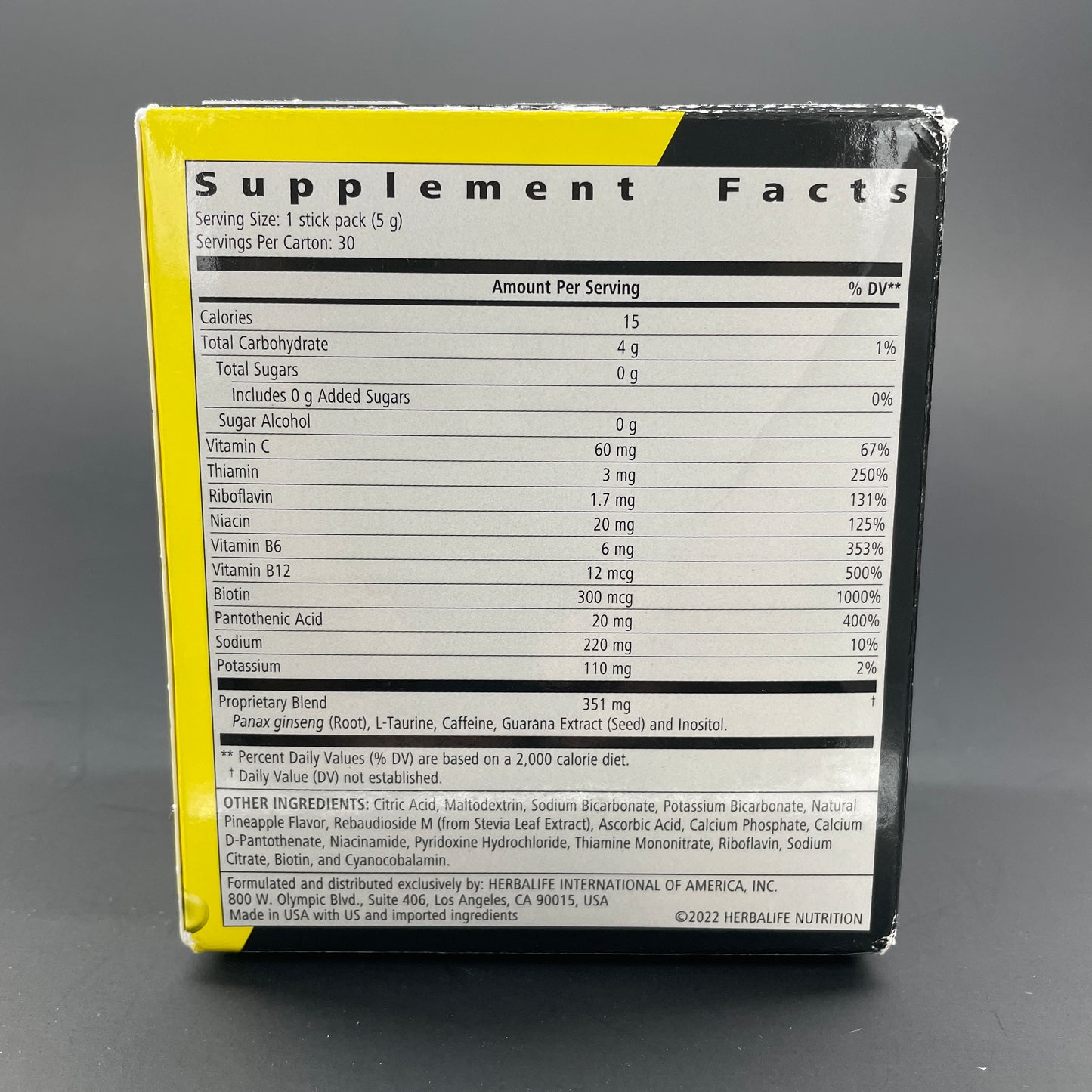 Herbalife24 Liftoff  – Pineapple Push, Blackberry Spark packets (30 packets per box)