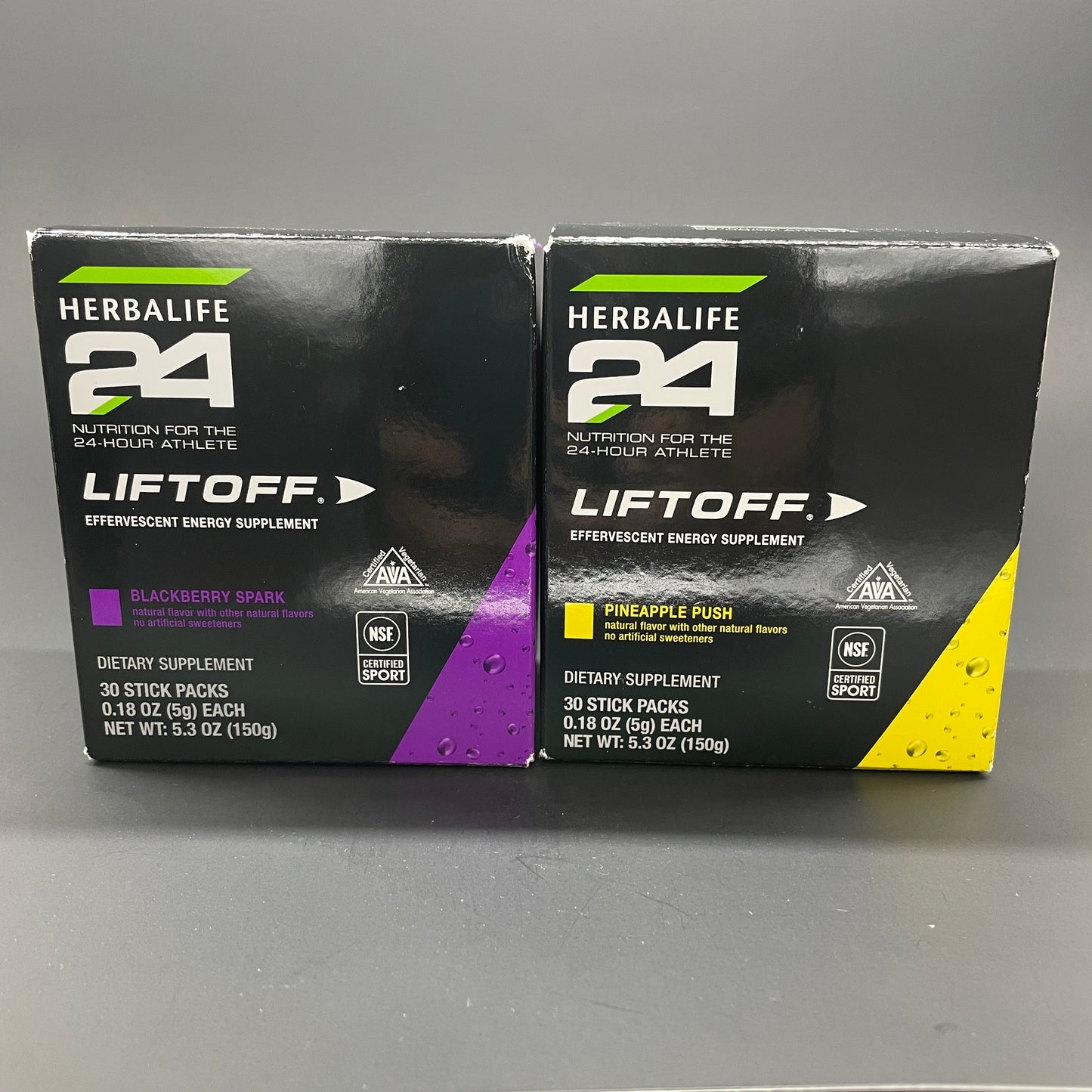 Herbalife24 Liftoff  – Pineapple Push, Blackberry Spark packets (30 packets per box)