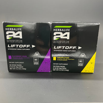 Herbalife24 Liftoff  – Pineapple Push, Blackberry Spark packets (30 packets per box)