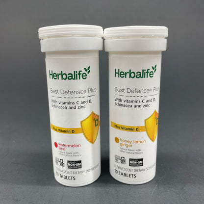Herbalife Best Defense Plus - Watermelon , Honey Lemon Ginger - 10 Tablets