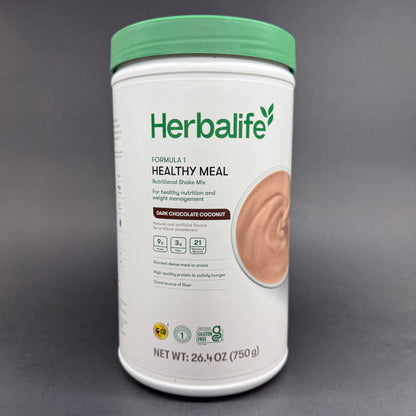 Herbalife F1 "Dark Chocolate Coconut" Formula 1 Healthy Meal Nutritional Shake Mix - Dark Chocolate Coconut 750g / EXP : Mar / 2028