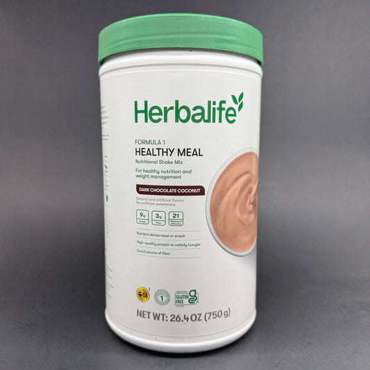 Herbalife F1 "Dark Chocolate Coconut" Formula 1 Healthy Meal Nutritional Shake Mix - Dark Chocolate Coconut 750g / EXP : Mar / 2028