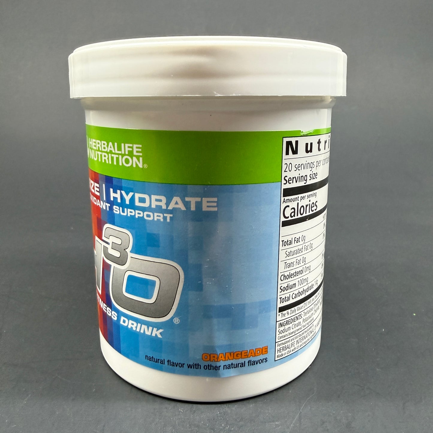 Herbalife H3O Fitness Drink - Orangeade (NET WT 10.6 oz / 300g )