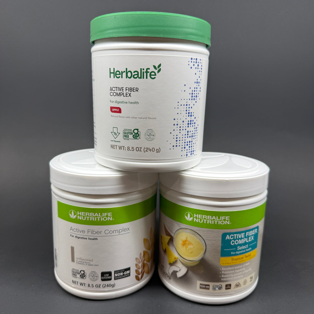 Herbalife Active Fiber Complex - Apple, Unflavored, Tropical Twist