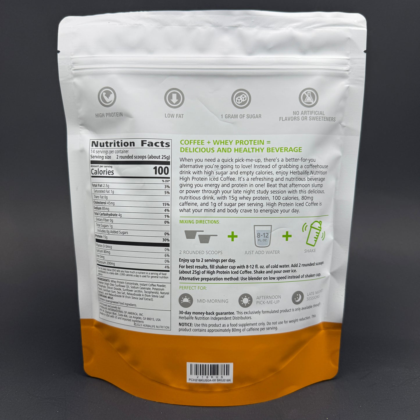 Herbalife High Protein Iced Coffee – House Blend , Mocha, Caramel Macchiato (14 servings )