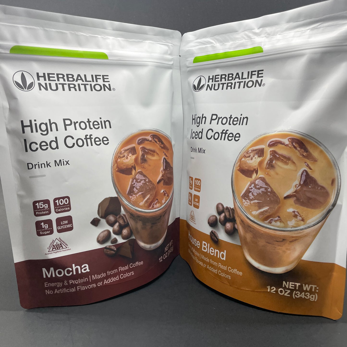 Herbalife High Protein Iced Coffee – House Blend , Mocha, Caramel Macchiato (14 servings )