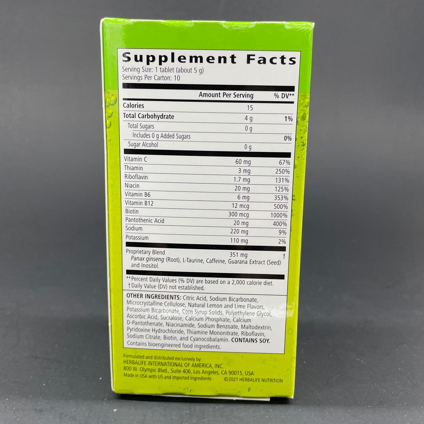 Herbalife Liftoff : Lemon-Lime / Orange / Pomegranate /  Tropical Fruit - 10 Tablets