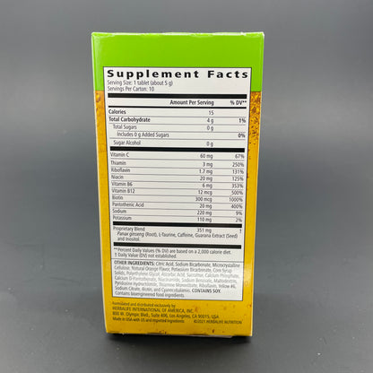Herbalife Liftoff : Lemon-Lime / Orange / Pomegranate /  Tropical Fruit - 10 Tablets