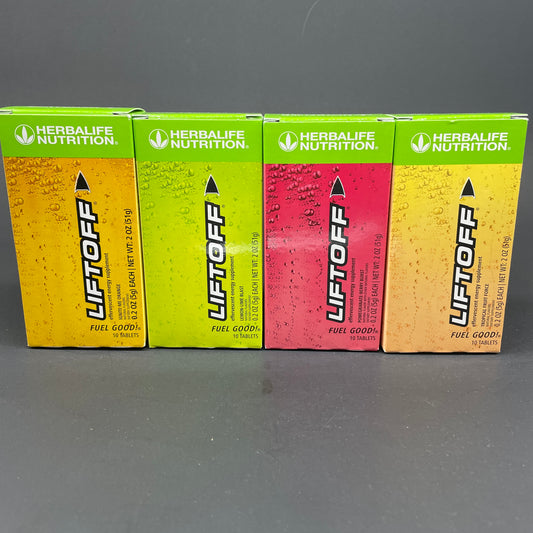 Herbalife Liftoff : Lemon-Lime / Orange / Pomegranate /  Tropical Fruit - 10 Tablets