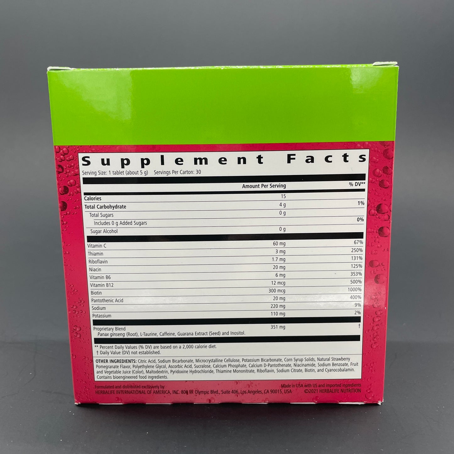 Herbalife Liftoff : Ignite me Orange / Pomegranate-Berry Burst - 30 Tablets