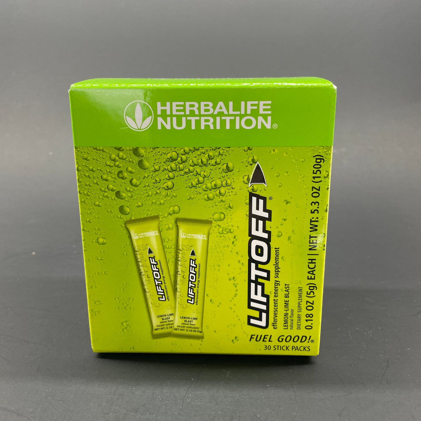 Herbalife Liftoff 30 Stick Packs - Lemon-Lime Blast, Ignite me Orange , Pomegranate-Berry Burst,  Tropcial Fruit Force, Cola