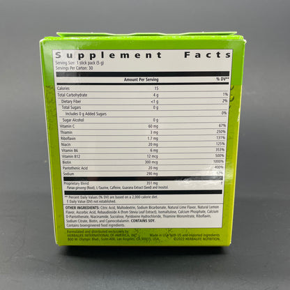 Herbalife Liftoff 30 Stick Packs - Lemon-Lime Blast, Ignite me Orange , Pomegranate-Berry Burst,  Tropcial Fruit Force, Cola