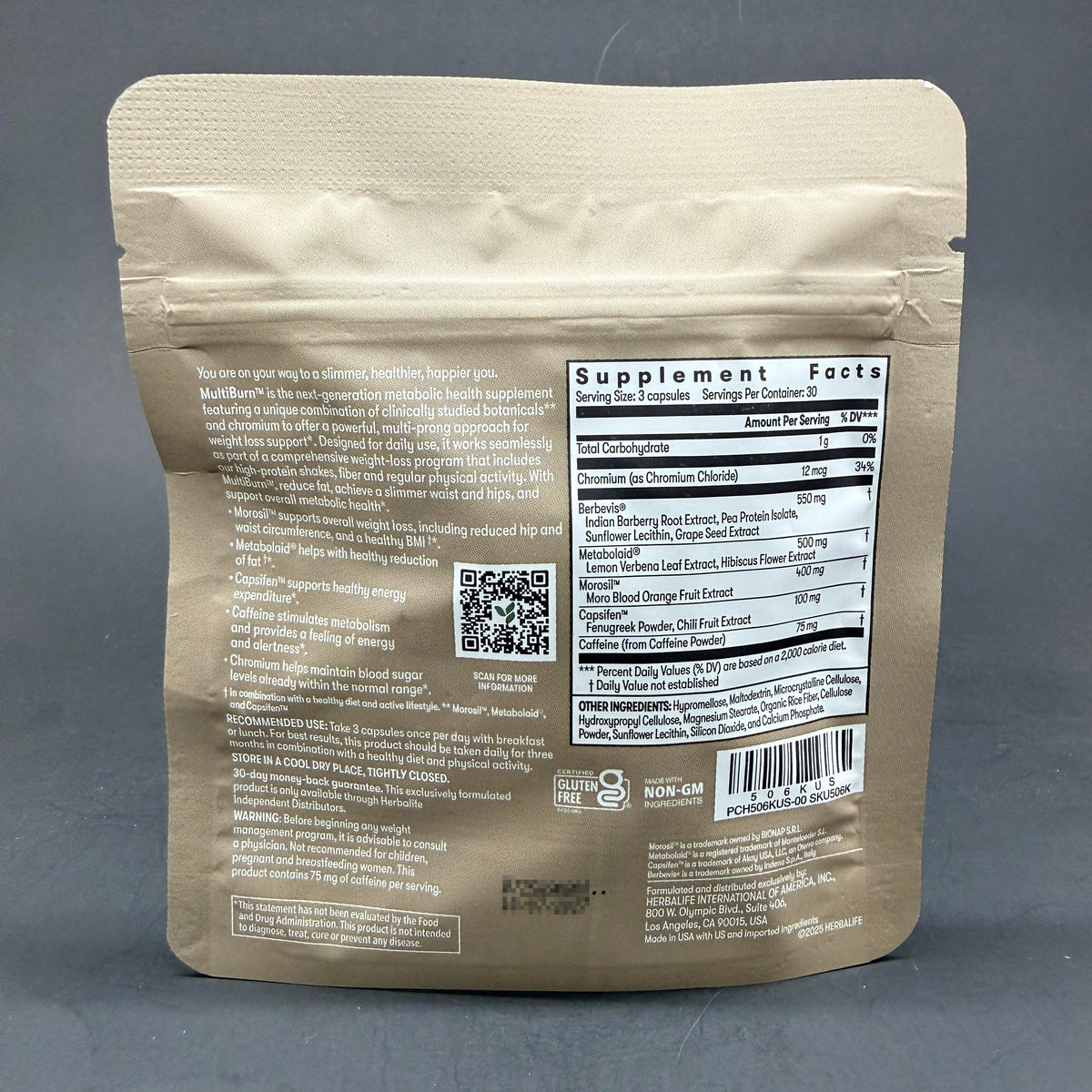 Herbalife MultiBurn 90 Capsules / EXP : OCT / 2027