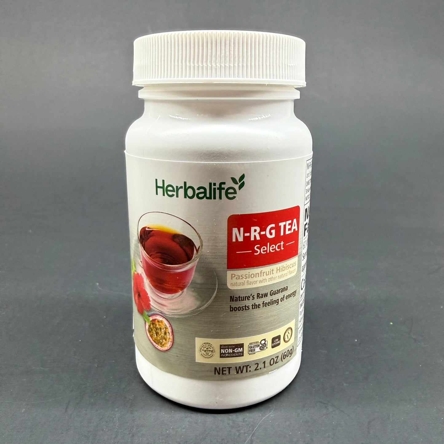 Herbalife N-R-G Tea Select *Passionfruit Hibiscus* ( NRG Nature's Raw Guarana ) NET WT: 2.1 oz (60g)