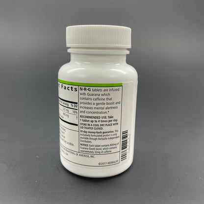 Herbalife N-R-G ( Nature's Raw Guarana ) 2.1oz Tea / 60 Tablets