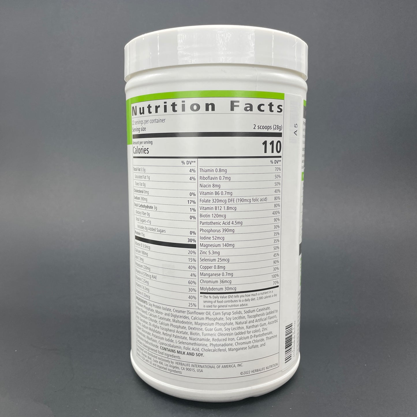 Herbalife Protein Drink Mix - Chocolate, Vanilla, Peanut Cookie 21.7oz (616g)