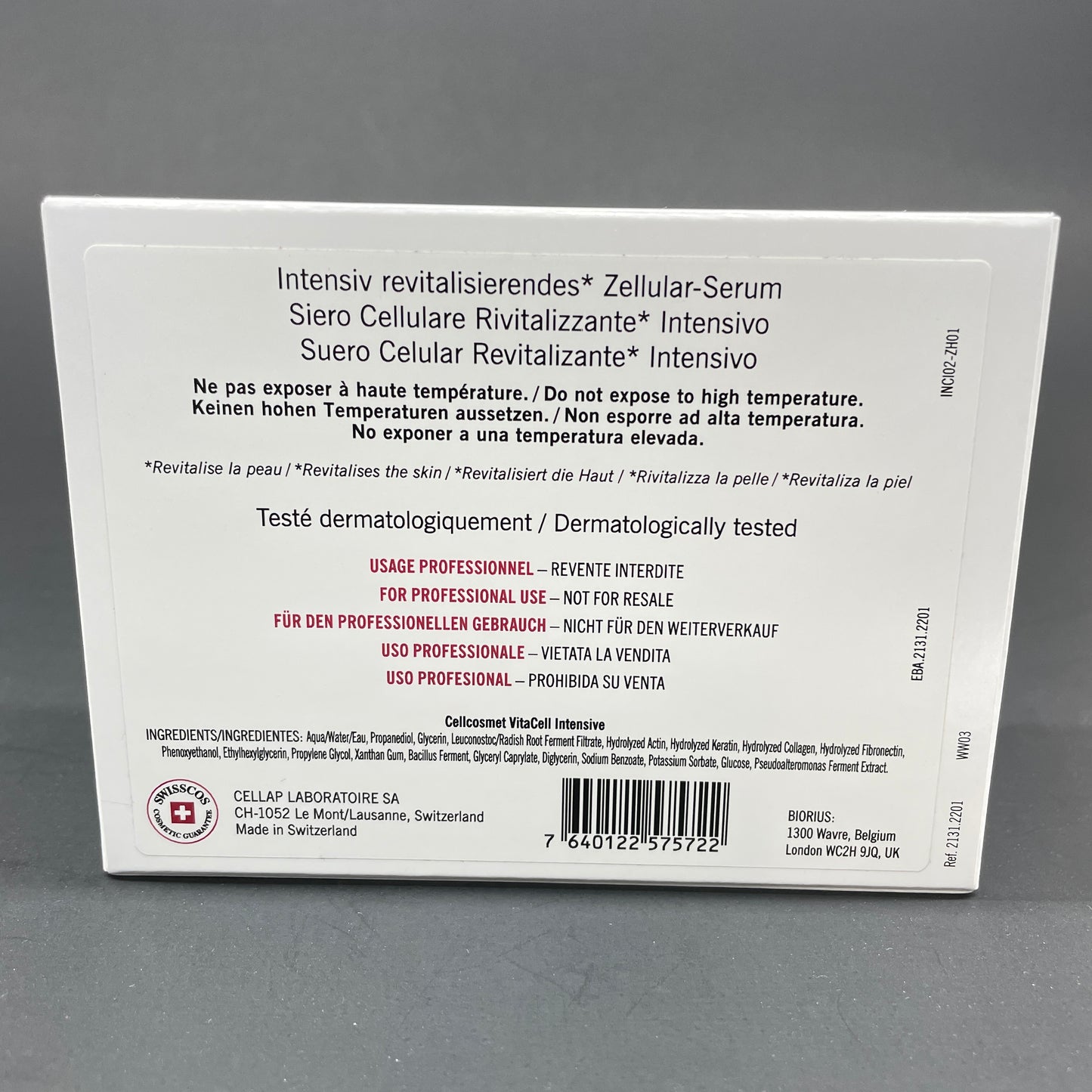 Cellcosmet VitaCell Intensive (24 ampoule x 1 ml) NEW **PRO SIZE** EXP 07 / 2028